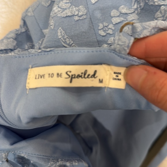 Women’s Floral Slip Dress - Blue - Picture 5 of 5